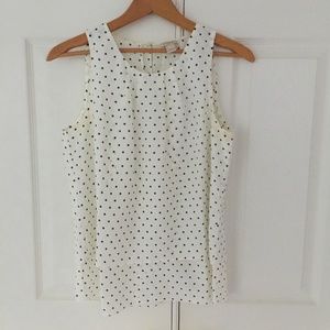 J. Crew Factory Polka Dot Printed tiered tank top